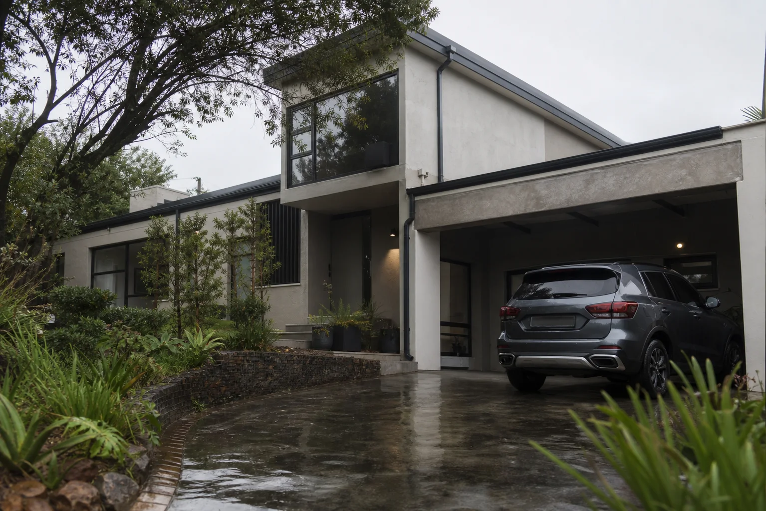 Contemporary home representing building protection